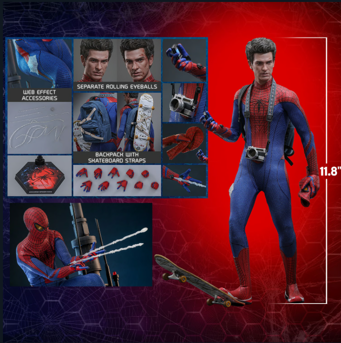 The Amazing Spider-Man Sixth Scale Figure by Hot Toys MMS771| Dpad