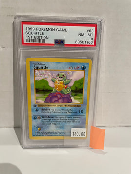 1999 Pokemon Squirtle Grade 8 Near Mint PSA