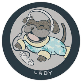Lady gamer sticker 1