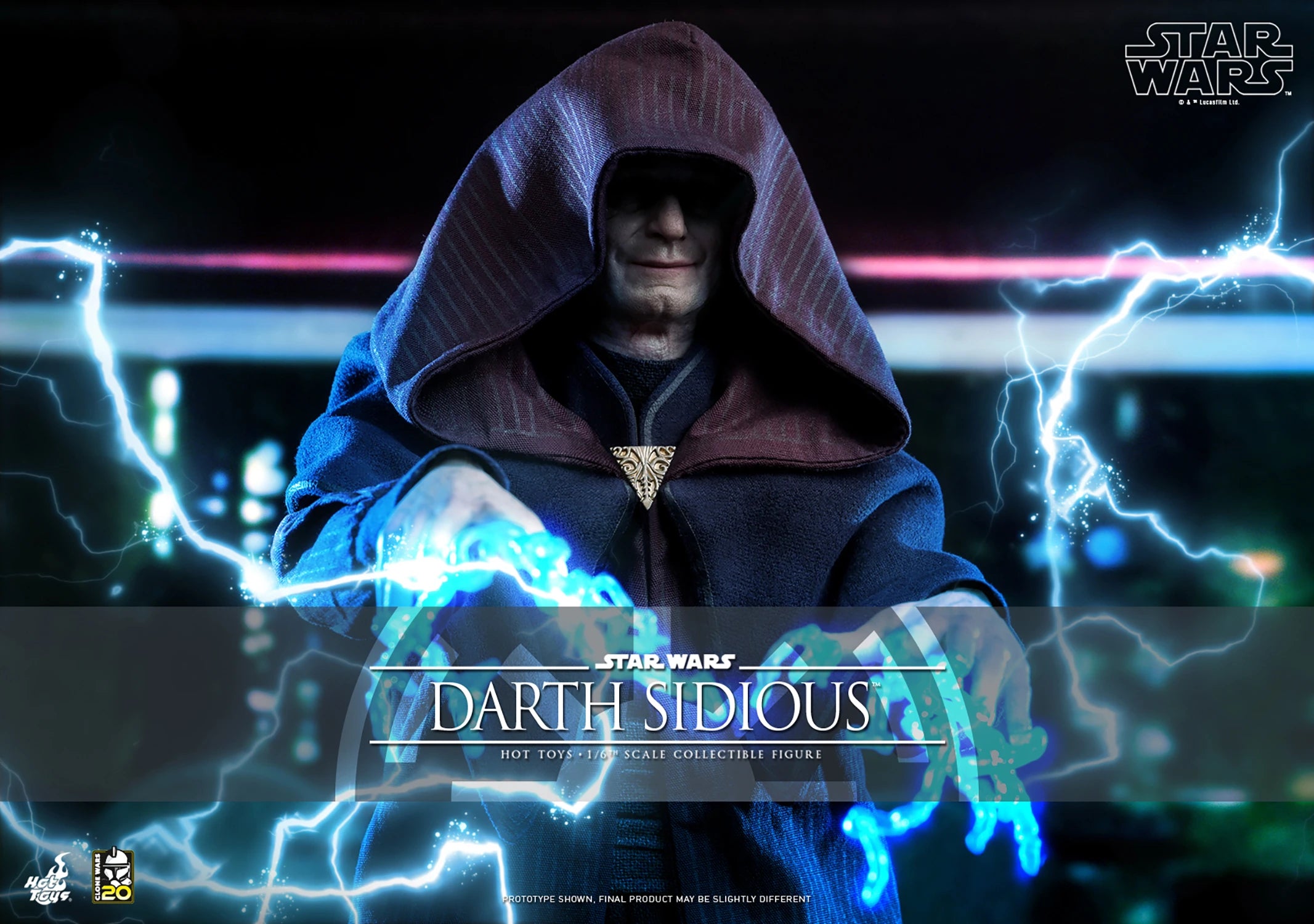 Darth Sidious Sixth Scale Figure - The Clone Wars - Star