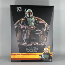 BOBA FETT (REPAINT ARMOR) AND THRONE "pre owned"
